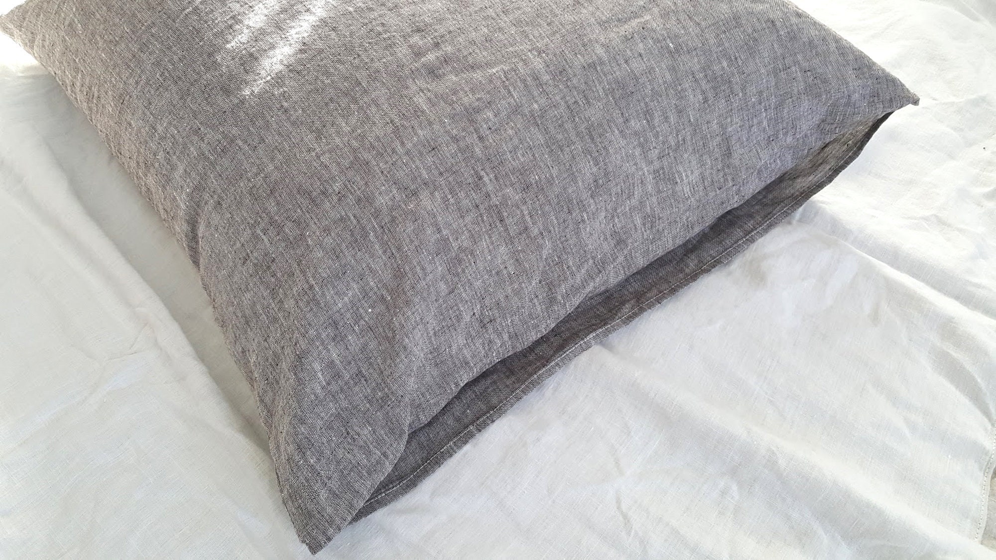 Linen Euro Sham in Warm White Linen Euro Pillow Cover 26x26 Etsy