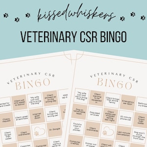 Semaine des réceptionnistes vétérinaires, Jeux Vet Med, Bingo Vet Med, Jeux vétérinaires, Jeux Vet Med, Bingo vétérinaire