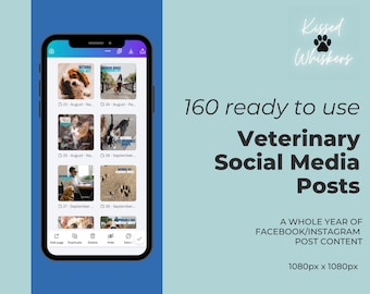Ready to Use Veterinary Social Media Posts | Veterinary Facebook Posts | Veterinary Social Media Templates | Veterinary Instagram Posts