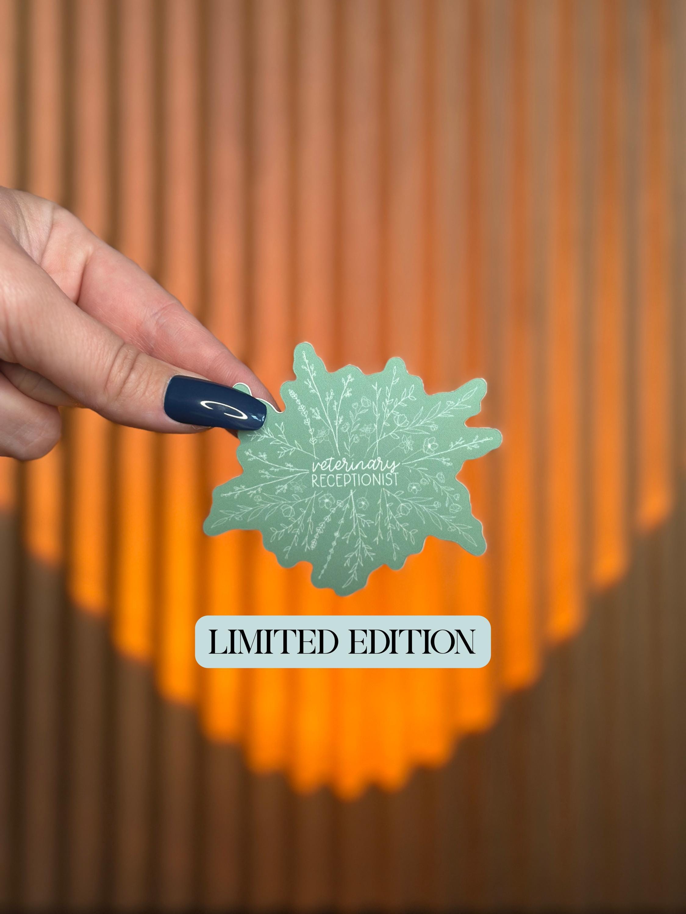 Floral Veterinary Receptionist Sticker | CSR Stickers | Cute Vet Med ...