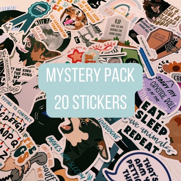 Mystery 20 Pack, Veterinary Sticker Pack | Bulk Order Veterinary Stickers | Gifts for Vet Tech Week 2024, Vet Tech Stickers