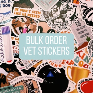 BULK ORDER Veterinary Technician Stickers | Vet Tech Week 2023 Gifts | Gifts for Vet Tech Staff for Christmas 2023, Veterinary Birthday