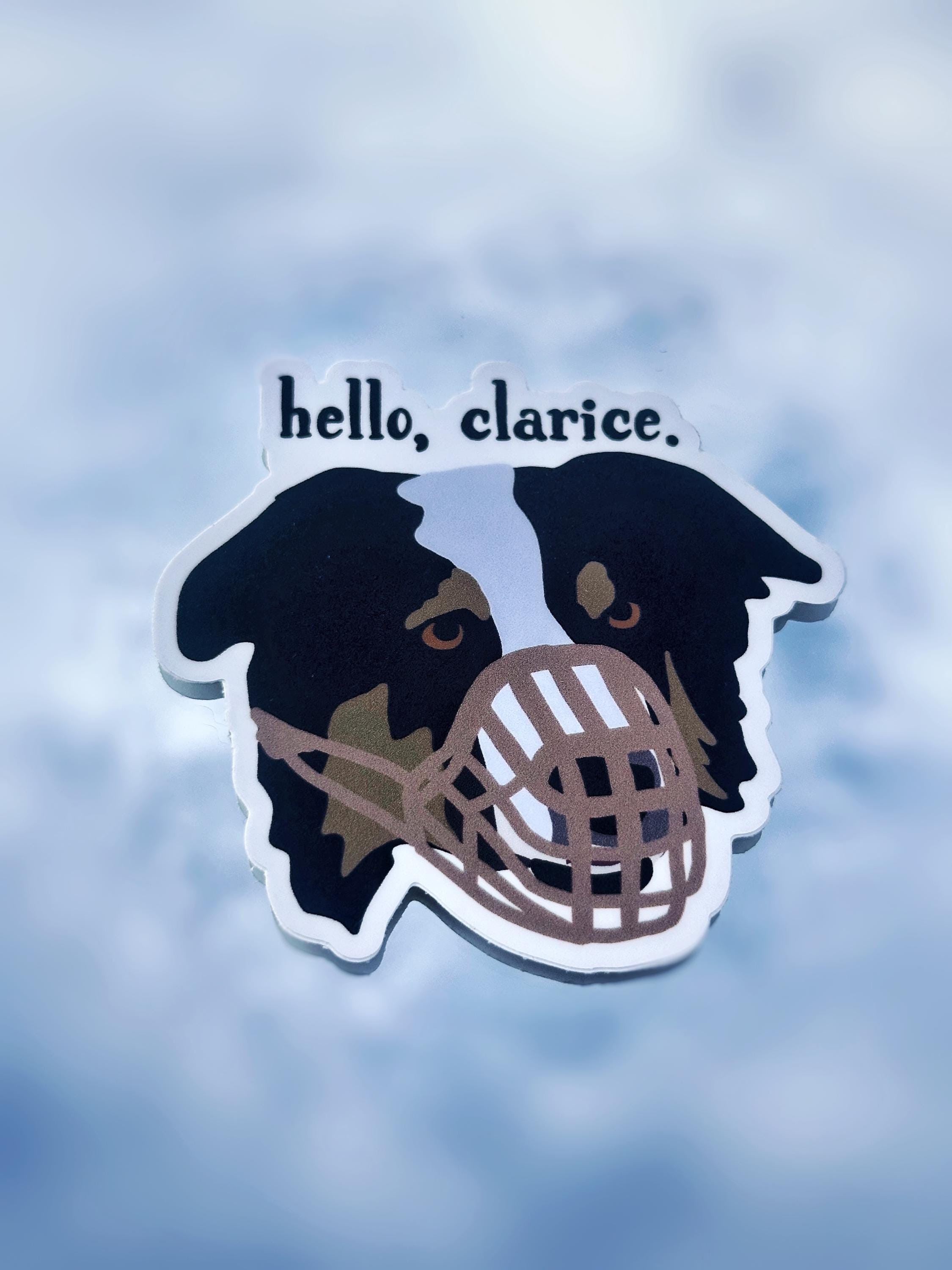 Hello Clarice Sticker Hello Clarice Dog | Vet Tech Waterproof Stickers, Funny Veterinary Gift ...