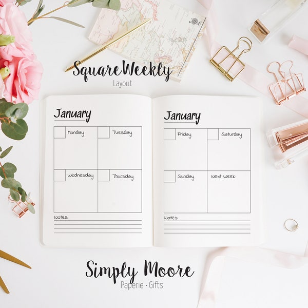 Weekly Planner | Simple Layout | 2020 Printable