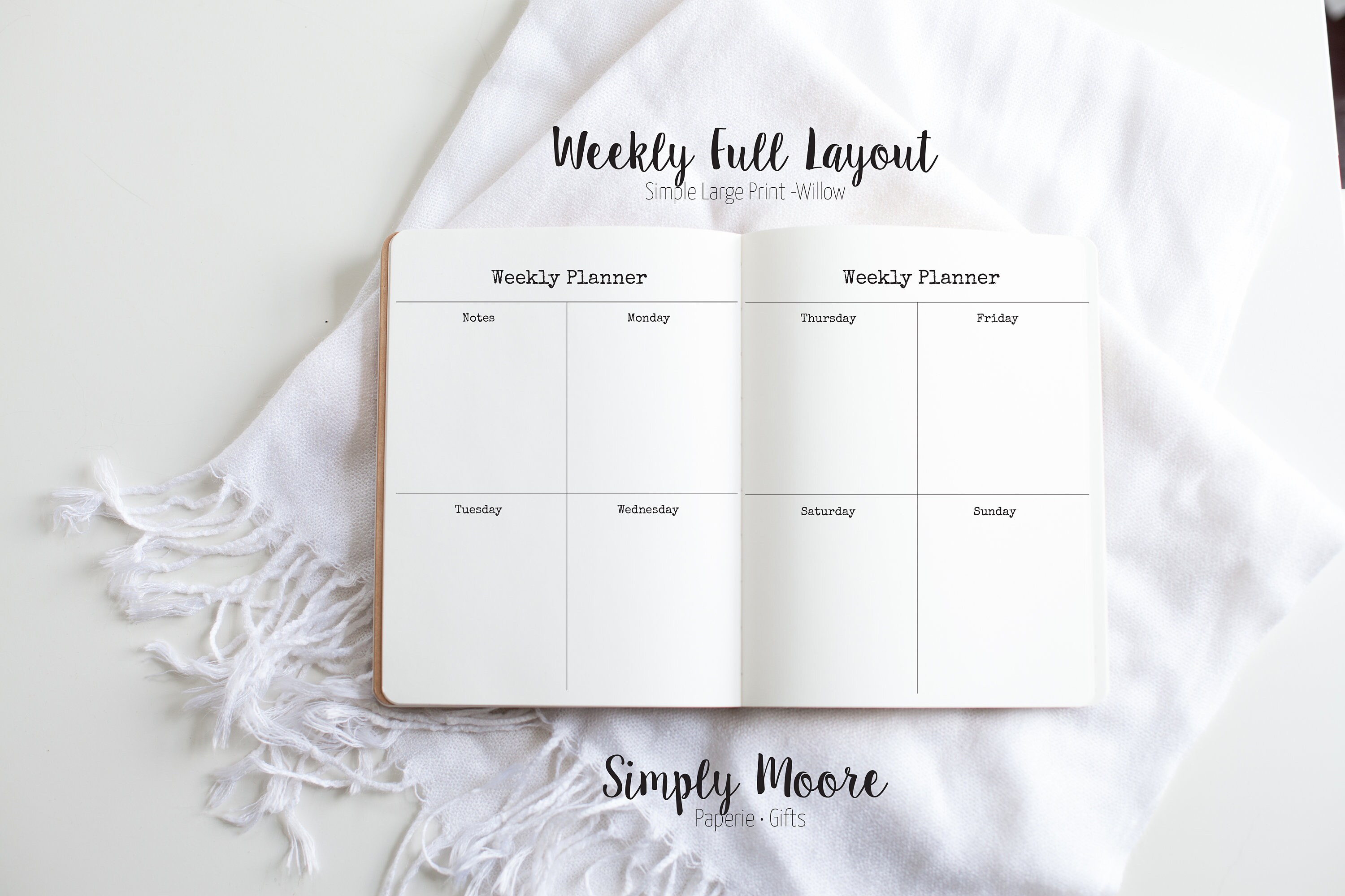Everyday Full Square Layout Weekly Planner Printable | Etsy