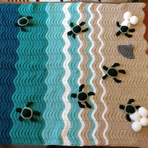 Sea Turtle Blanket Crochet Pattern