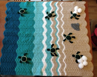 Sea Turtle Blanket Crochet Pattern