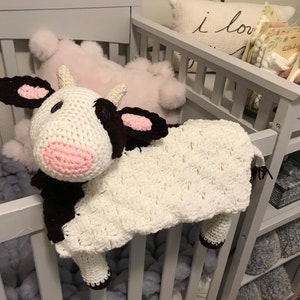 Cow Baby Blanket Crochet Pattern