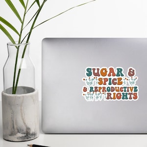 Sugar and Spice and Reproductive Rights Bubble-free sticker | Reproductive Freedom | Uphold Roe V Wade | Pro Choice Sticker