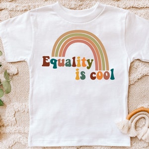 Equality is Cool | Rainbow | Diversity | Equal Rights | Boho Toddler Short Sleeve Tee