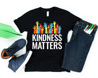 Kindness Matters Youth Short Sleeve T-Shirt | Be Kind Shirt | Diversity | Inclusion | Anti-Bullying Shirt | Kindness Shirt for Kids