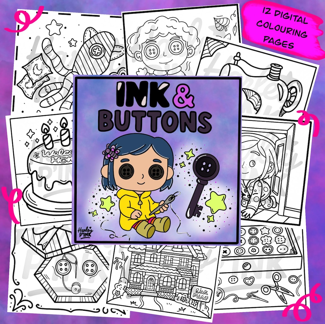 Ink&button’s Bold and Easy DIGITAL Colouring Pages for Kids and Adults ...