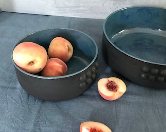 Salad bowls ceramic bowl set 2 fruit bowls serving bowls round table decoration rustic bowls pasta bowls kitchenware