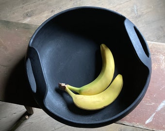 Modern ceramic bowl with two handles, Christmas gift, bread basket, fruit bowl, bread bowl, vegetable bowl, party bowl