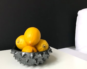 Keramische kom ontbijtgranenkom Café Ole kom serveerschaal met patroon zwarte fruitschaal keramische kunst design kom tafeldecoratie cadeau