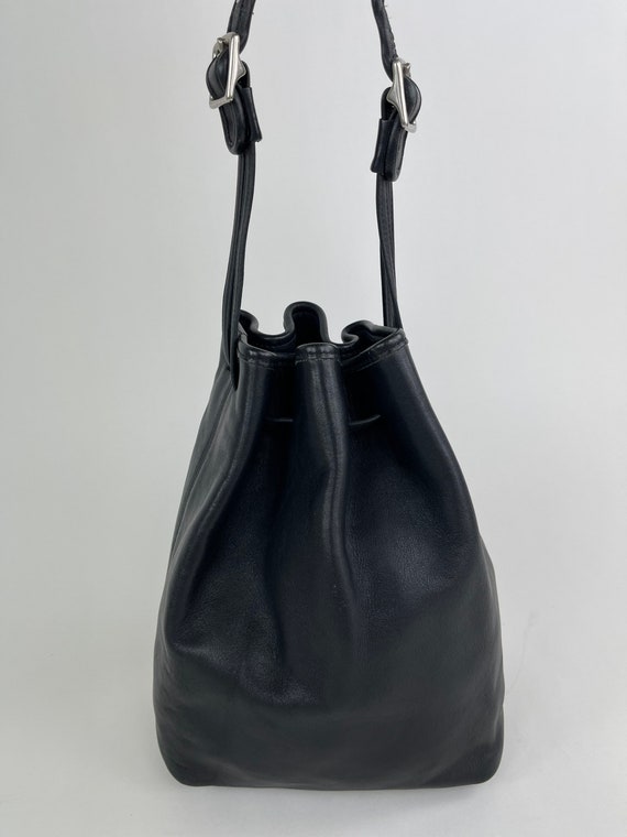 Vintage Y2K Coach Legacy Drawstring Bag in Black