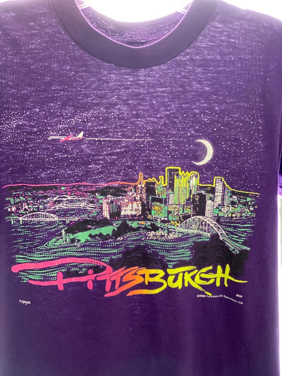 Vintage Paper Thin Pittsburgh Nights T-Shirt - image 7