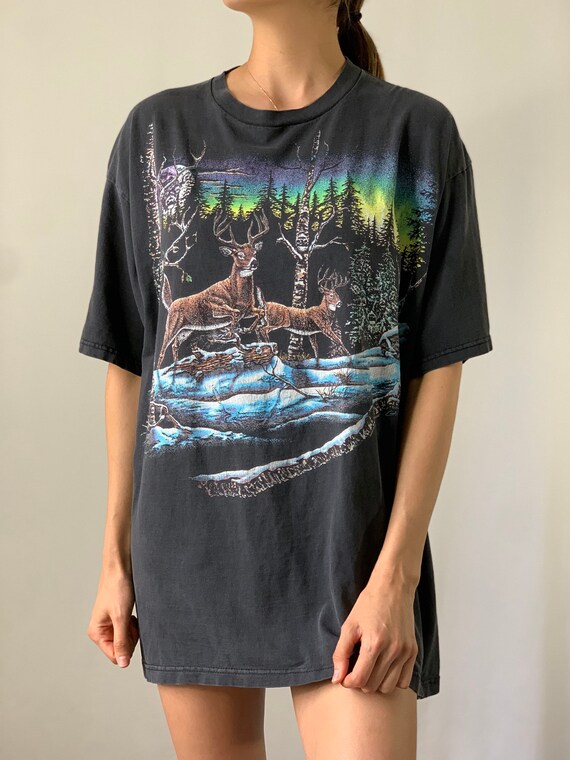 Vintage Neon Animal Print Faded Tee