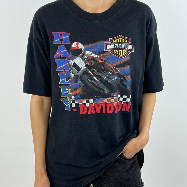 Vintage Harley Davidson Dirt Track Racing T-Shirt