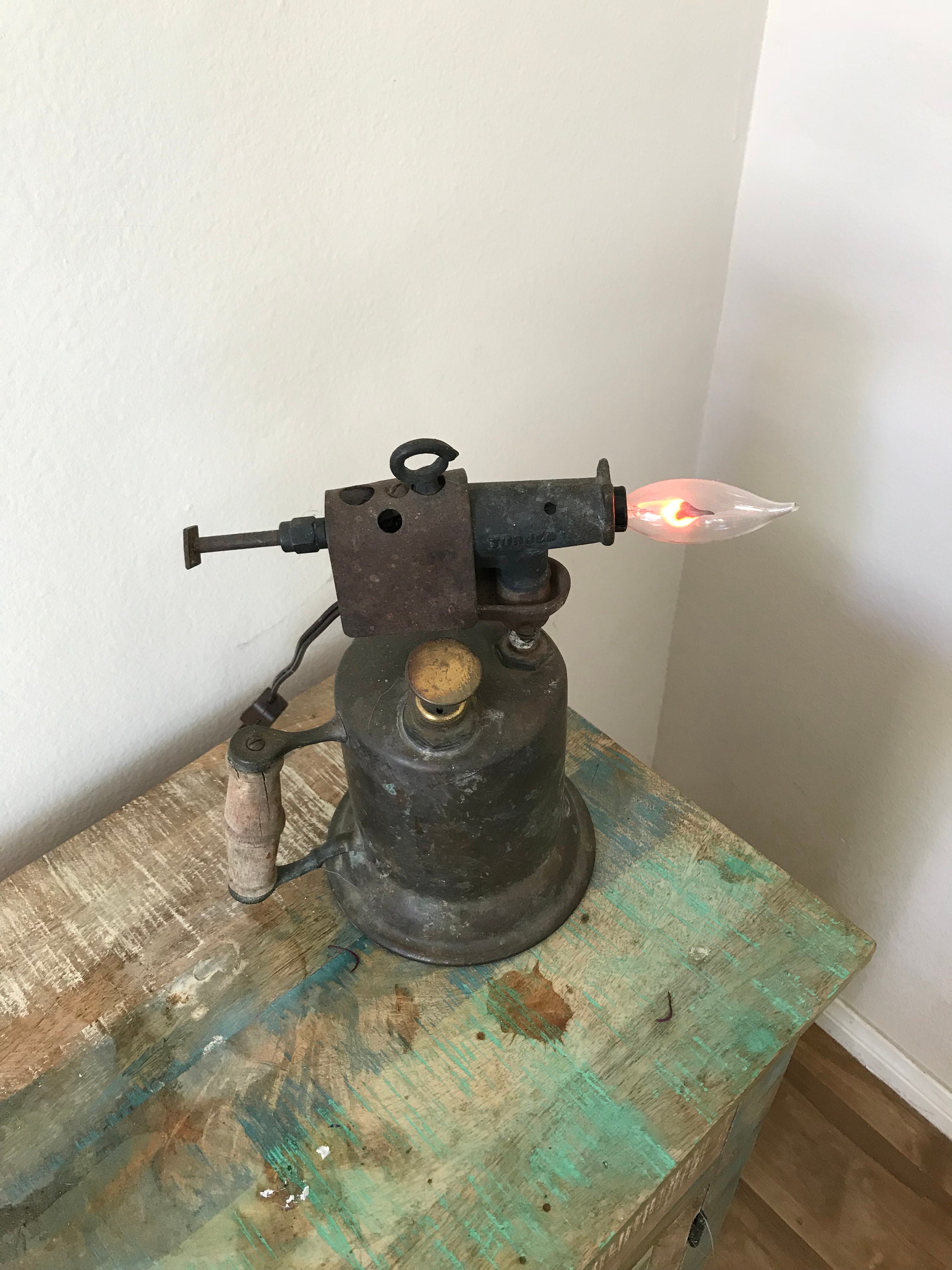 Antique Welding Torch Lamp Etsy.de