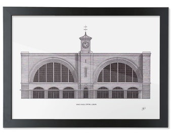 Kings Cross Station - High Quality Architecture Drawing