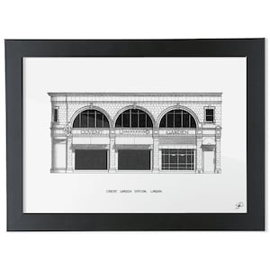Covent Garden London Underground Station - Architecture Drawing - High Quality Print