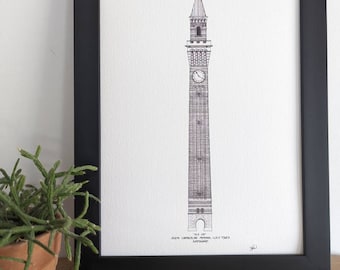 Old Joe, University of Birmingham - High Quality Architecture Print