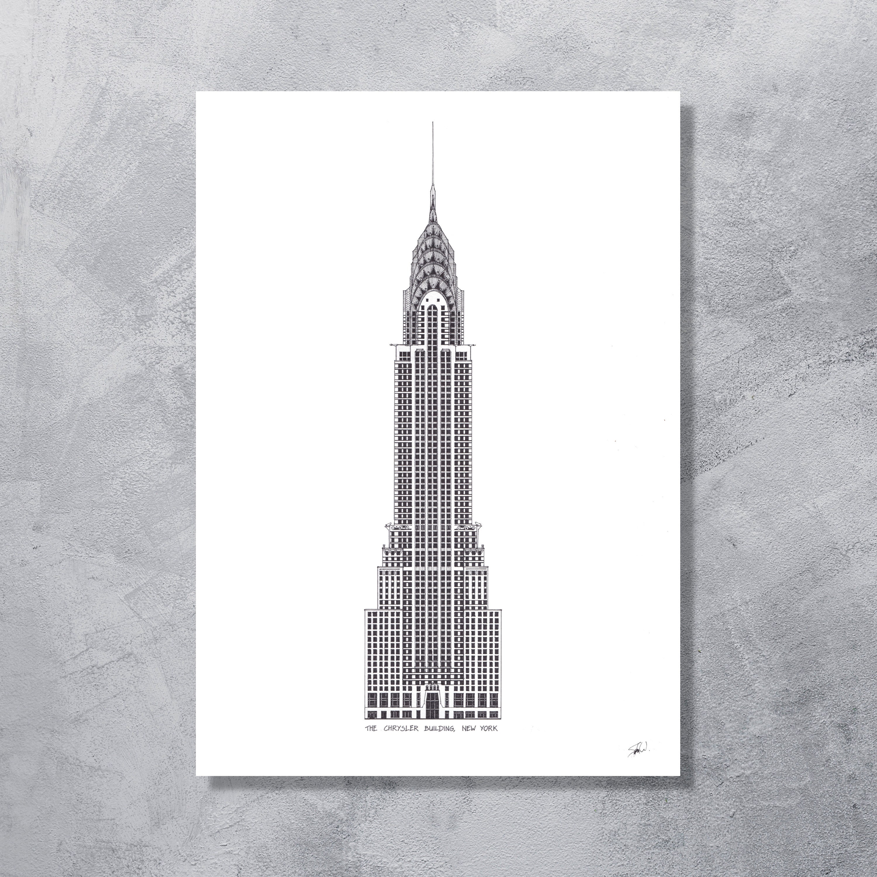 Chrysler Building New York Architecture Print Etsy