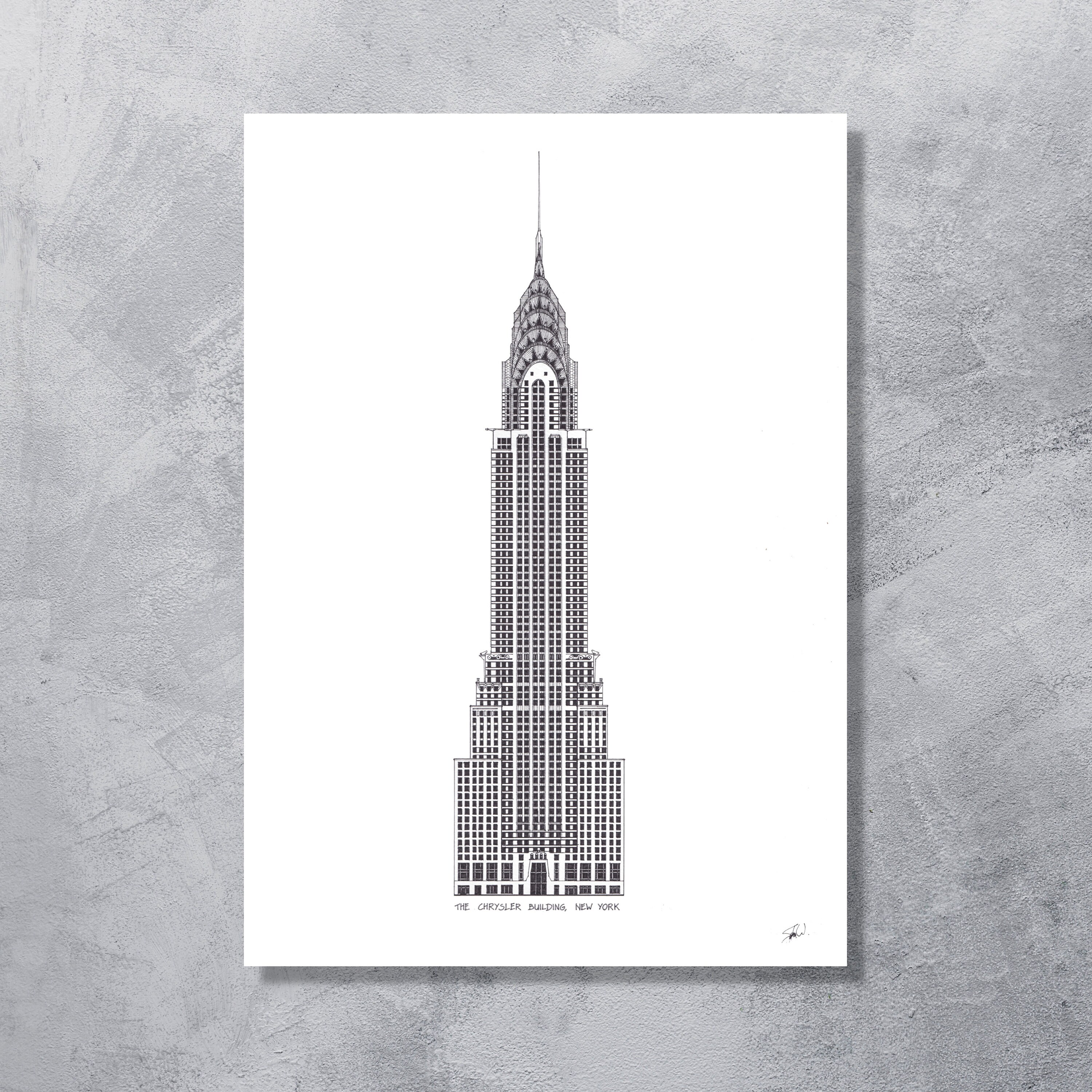 Chrysler Building Line Drawing
