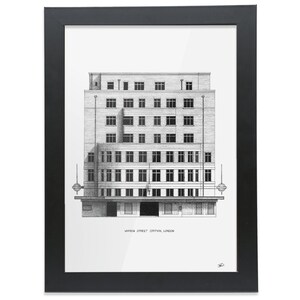 Warren Street Underground Station - Architecture Drawing - High Quality Print