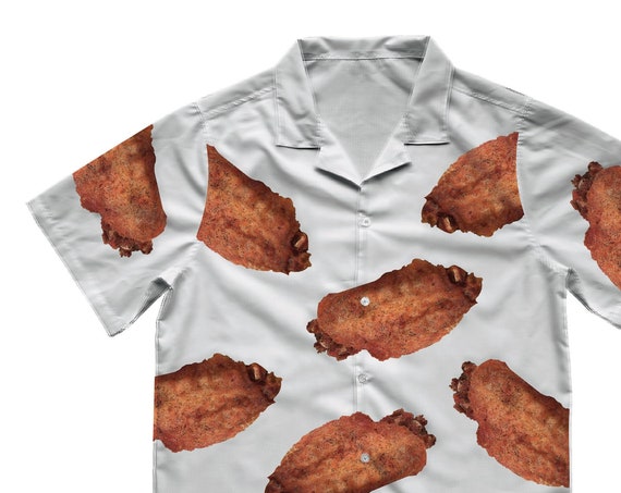 Chicken Wings Hawaiian Shirt in White