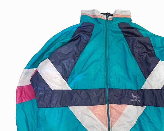 Vintage Windbreaker Jacket, 80s 90s Cropped Loose Fit Jacket, Long Sleeve Lightweight Windbreaker Athletic, Hip Hop Zip Up