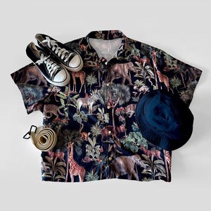 Hawaiiaans shirt met jungledieren