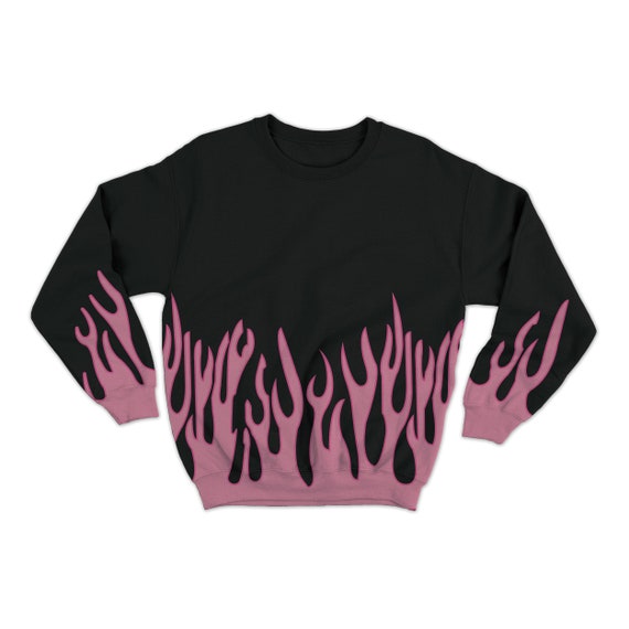 Flame Sweatshirt in Pink & Black