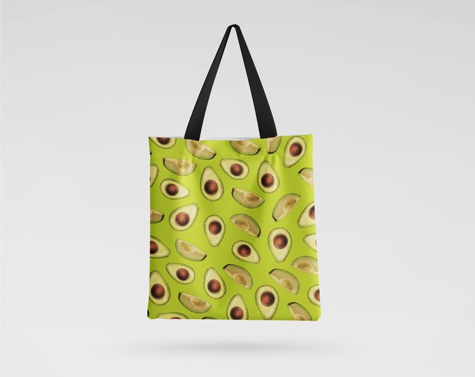 Avocado Tote Bag In Lime Green