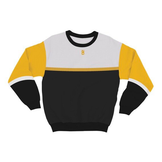 Colorblock Sweatshirt Yellow, White, Black