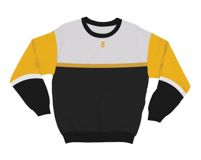 Colorblock Sweatshirt Yellow, White, Black