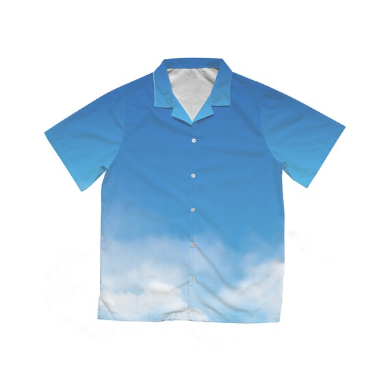 Sky & Clouds Hawaiian Shirt in Blue