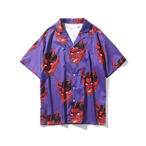 Chemise Hawaïenne Demon en Violet