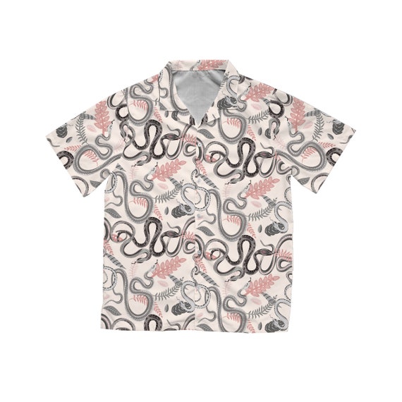Snake Hawaiian Shirt in White