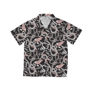 Snake Hawaiian Shirt in Black