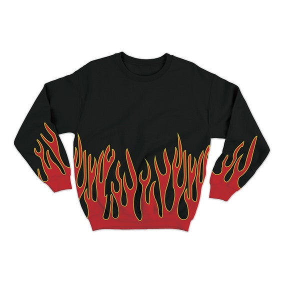 Flame Sweatshirt on Black