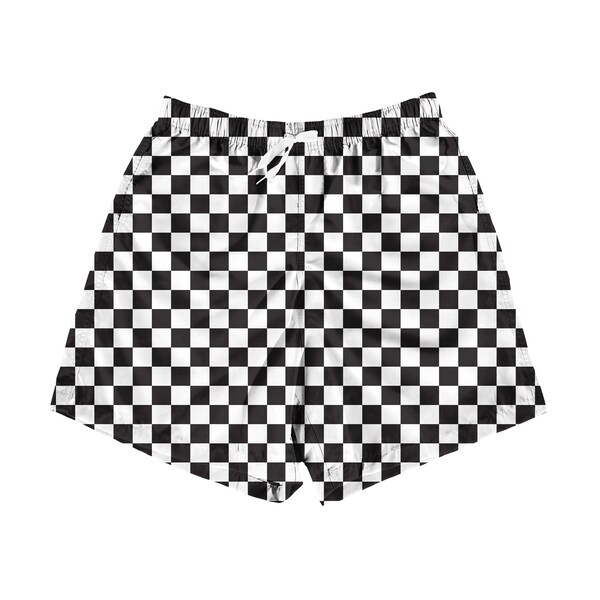 Men Black and White Checker Shorts - Etsy