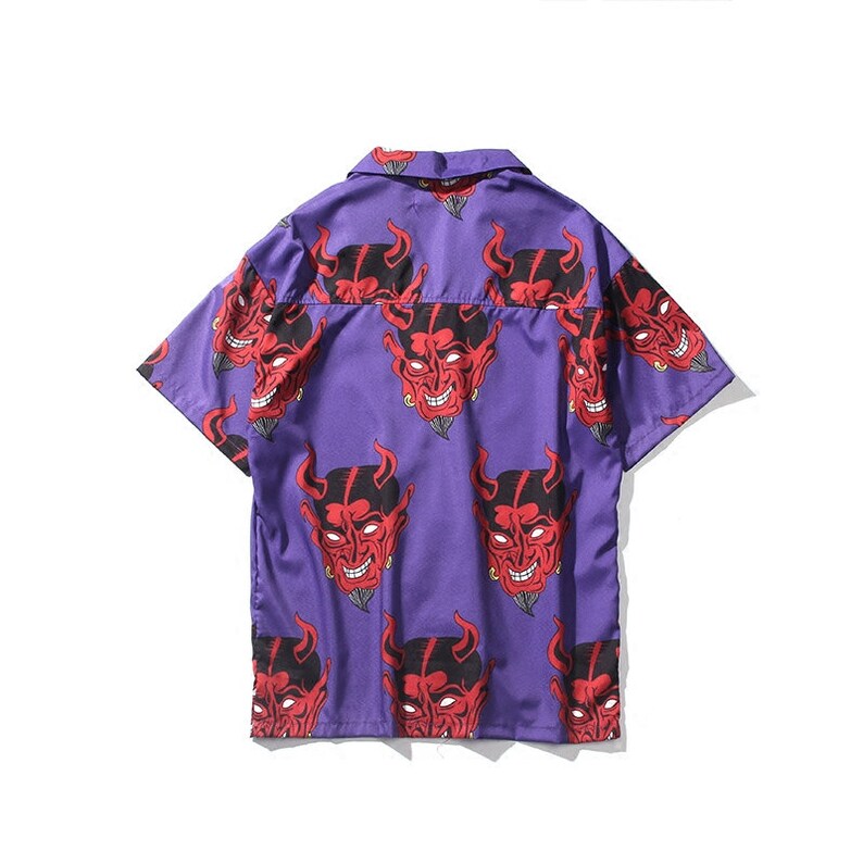 devil button up shirt