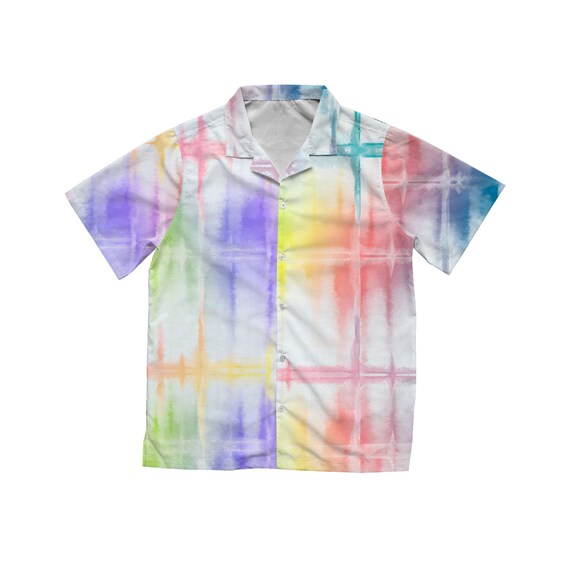 Colorful Rainbow Paint Dye Hawaiian Shirt | Pride Month