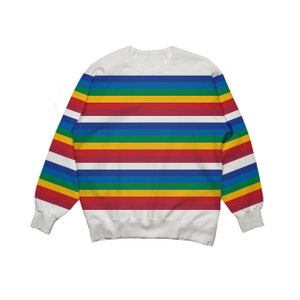 Rainbow Sweater in White | Pride Month