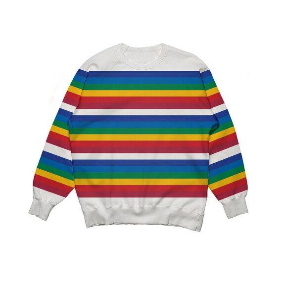 Rainbow Sweater in White | Pride Month