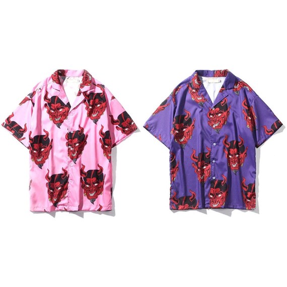 pink and red devil shirt