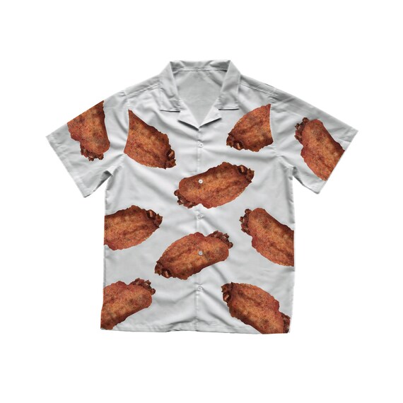 Chicken Wings Hawaiian Shirt in White