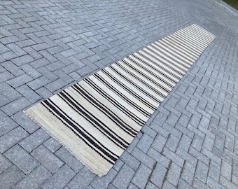 2.4 ‘ 19 ft Vintage Natural Kilim Runner Rug,Handmade Organik Extra Long Runner rug,Stair Runner  rug oushak runner rug, turkish runner rug